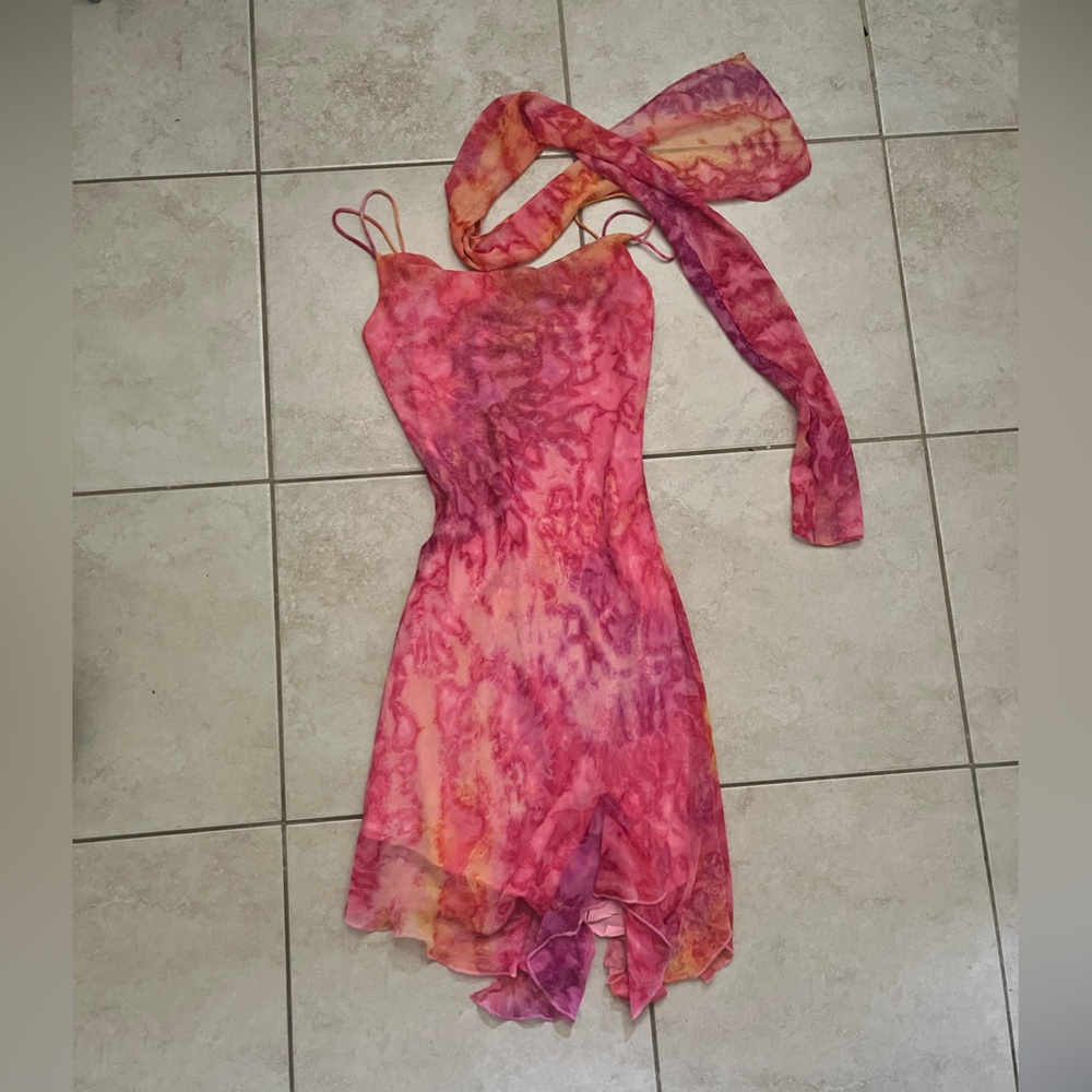 Vintage Knee length Asymmetrical 2000s Dress